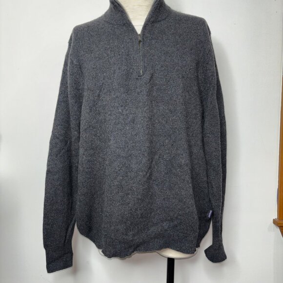 Patagonia Other - Patagonia Men's XXL Cashmere Wool Blend 1/4 Zip Knit Sweater Gray